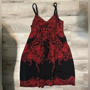Apt. 9 Red and Black Lace Mini Dress